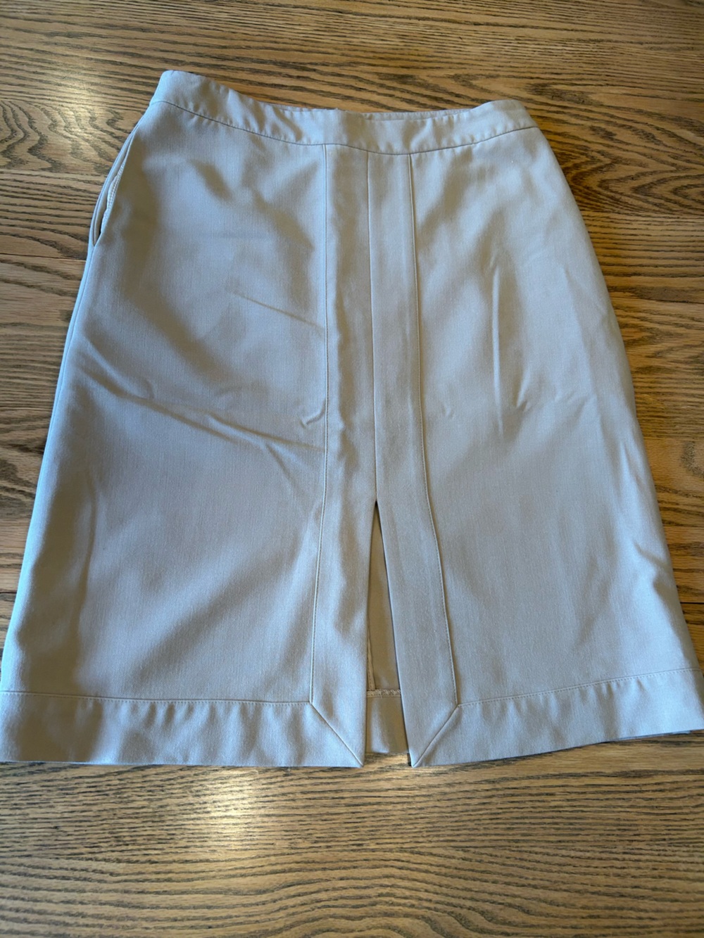 Boden Modern Pencil Skirt khaki beige Size 8 Lined with Pockets